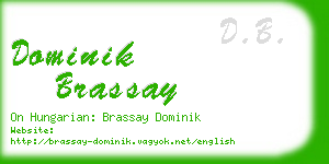 dominik brassay business card